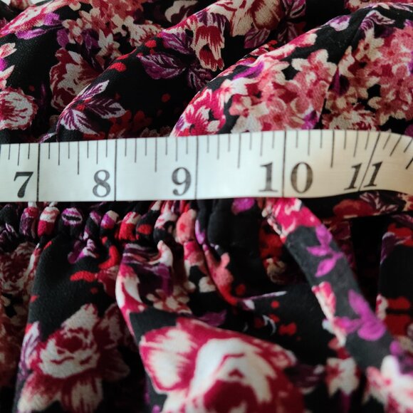 ISABEL MATERNITY - INGRID & ISABEL BURGUNDY FLORAL PRINT 3/4 SLEEVES SZ 2XL(18) - Picture 5 of 13